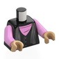 Torso, Jacket, Dark Bluish Grey Scarf, Bright Ponk Shirt print, Bright Pink Arms, Warm Tan Hands
