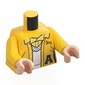 Torso, College Jacket, Dark Blue 'A', White Sweater, Bright Light Yellow Shirt print, Yellow Arms, Light Nougat Hands