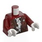 Torso, Jacket, Dark Tan Decorations, White Scarf with Ruffles print, Dark Red Arms, White Hands