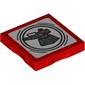 Tile Special 2 x 2 with SMART Tag with Cannon Tower print