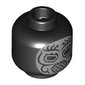 Minifig Head Death Eater, Silver Mask