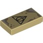 Tile 1 x 2 with Parchment, Deadly Hallows Sign print