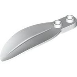 LEGO part 3565 Plant, Leaf 2 x 6 x 1 with 2 Studs in White