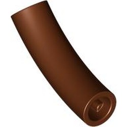 LEGO part 7324 Brick Round 1 x 1 D. Tube with 45° Elbow and Axle Holes (Crossholes) at Each End in Reddish Brown