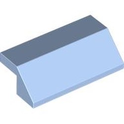 LEGO part 5540 Slope 45° 2 x 4 with 2/3 Inverted Cutout and no Studs in Light Royal Blue/ Bright Light Blue
