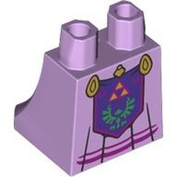 LEGO part 36036pr0020 Hips and Legs Under Dress/Robe with print in Lavender