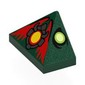 Slope 45° 2 x 1 Triple with Lime/Yellowish Green Eyes, Dark Bluish Grey/Yellow Medallion, Red Wings print