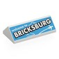 Slope 45° 2 x 4 Double with White 'welcome to BRICKSBURG' on Medium Azure Background print