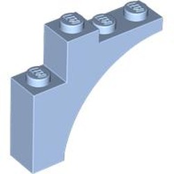 LEGO part 80543 Brick Arch 1 x 4 x 3 in Light Royal Blue/ Bright Light Blue