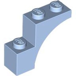LEGO part 5850 Brick Arch 1 x 3 x 2, Straight End in Light Royal Blue/ Bright Light Blue