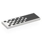 Tile 2 x 6 with Checkered Pattern Transitioning from White to Black print