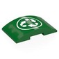 Brick Curved 4 x 6 Double, 2 x 4 Cutout with White Recycling Sign print