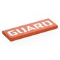 Tile 2 x 6 with White 'GUARD' print