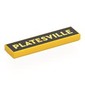 Tile 1 x 4 with 'PLATESVILLE' on Black Background print