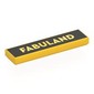 Tile 1 x 4 with 'FABULAND' on Black Background print