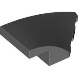 LEGO part 6929 Slope Curved 4 x 2 with Stud Notch Right in Dark Stone Grey / Dark Bluish Gray