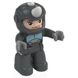 LEGO part 6580424 Duplo Figure Rhino in Titanium Metallic / Pearl Titanium