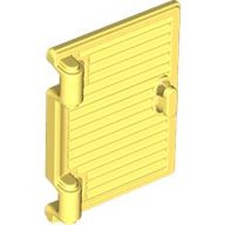 LEGO part 60800a Window 1 x 2 x 3 Shutter with Hinges and Handle in Cool Yellow/ Bright Light Yellow