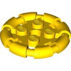 LEGO part 7068 Plate Special 2 x 2 with Bar Frame Round in Bright Yellow/ Yellow