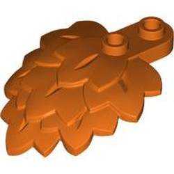 LEGO part 5058 Plant, Leaves Stacked 4 x 5 x 1 2/3 in Reddish Orange