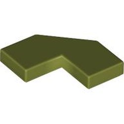 LEGO part 27263 Tile Special 2 x 2 Corner with Cut Corner - Facet in Olive Green