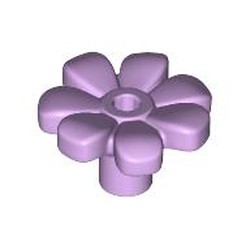 LEGO part 4367 Plant, Flower, Minifig Accessory with 7 Thick Petals and Pin, Center Ring in Lavender