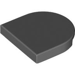 LEGO part 5520 Tile Round 2 x 2 Half Circle in Dark Stone Grey / Dark Bluish Gray
