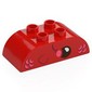 Duplo Brick 2 x 4 Curved Top, Fish Face Print