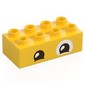 Duplo Brick 2 x 4, Eyes, and White Patch Print