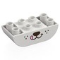 Duplo Brick 2 x 4 Curved Bottom, Dog Mouth Print