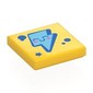 Tile 2 x 2 with Blue/Bright Light Blue Lightning Bolt, Face print
