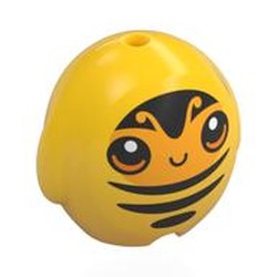 LEGO part 6330pr0016 Pillow Plush Toy with Bee print in Bright Yellow/ Yellow