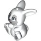 Animal, Bunny, Sitting with Light Bluish Grey Face, Eyes, Paws print