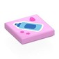 Tile 2 x 2 with Blue/Bright Light Blue Spray Bottle print