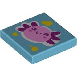 LEGO part 3068bpr0429 Tile 2 x 2 with print in Medium Azure