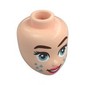 Minidoll Head, Reddish Brown Eyebrows, Sand Blue Eyes, Coral Lips, Metal Blue Stars