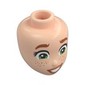 Minidoll Head, Dark Orange Eyebrows, Olive Green Eyes, Freckles, Nougat Lips, Worried