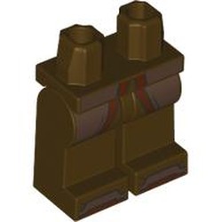 LEGO part 970c07pr0009 Hips and Dark Brown Legs with print in Dark Brown