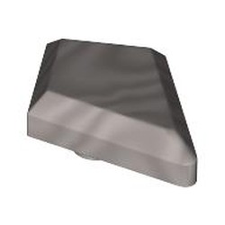 LEGO part 35649 Tile Special 1 x 2 Diamond Plain in Silver Metallic/ Flat Silver