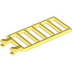 LEGO part 5630 Bar 7 x 3 with Double Clips (Ladder) [Round Clips] in Cool Yellow/ Bright Light Yellow