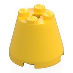 LEGO part 6233 Cone 3 x 3 x 2 in Bright Yellow/ Yellow