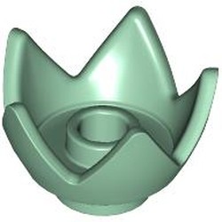 LEGO part 39262 Crown / Flower / Egg Shell Half in Sand Green