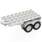 Duplo Trailer Flatbed 4 x 8 with Hook and 4 White Wheels