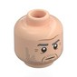 Minifig Head Denethor, Dark Bluish Grey Beard, Stubbled Beard, Wrinkles, Worried / Scared