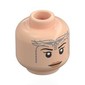 Minifig Head Arwen, Dark Brown Eyebrows, Peach Lips, Silver Tiara/Markings, Neutral / Closed Eyes Smile