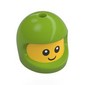 Minifig Head Special, Baby with Lime Helmet pattern, Face print