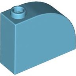 LEGO part 33243 Brick Curved 1 x 3 x 2 in Medium Azure
