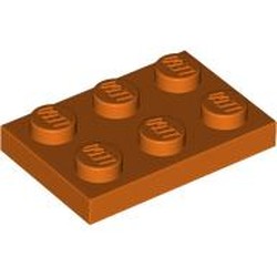 LEGO part 3021 Plate 2 x 3 in Reddish Orange