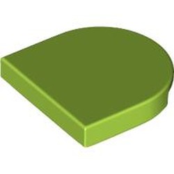 LEGO part 5520 Tile Round 2 x 2 Half Circle in Bright Yellowish Green/ Lime