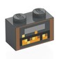 Brick 1 x 2 with Pixelated Fireplace, Fire print